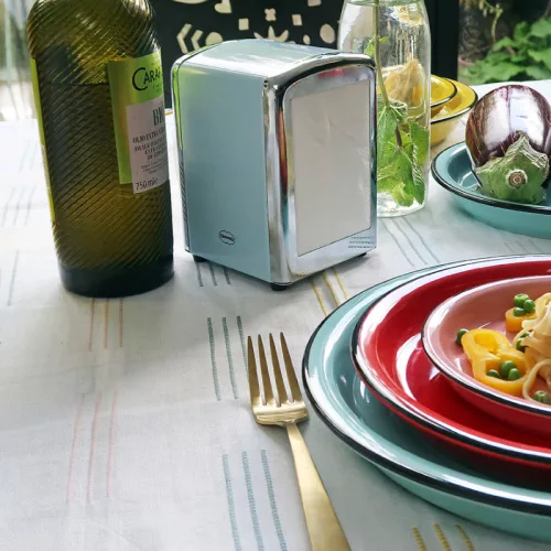 Szalvétatartó, pasztellkék, 14 cm