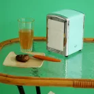 Szalvétatartó, pasztellkék, 14 cm