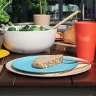 Bioplasztik 2 db-os mély tál szett, fehér, 2000 ml