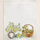 Mediterrán citromos pamut konyharuha szett, 2 db-os, 50 x 70 cm