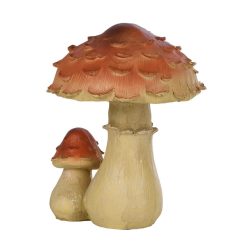   Őzlábgomba polyresin szobor, M, kültéri és beltéri dekorációs kiegészítő