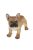 Álló francia bulldog polyresin szobor, barna, kültéri és beltéri dekorációs kiegészítő