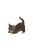Játszó cica polyresin szobor, szürke, kültéri és beltéri dekorációs kiegészítő
