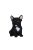 Ülő francia bulldog kiskutya polyresin szobor, fekete, kültéri és beltéri dekorációs kiegészítő