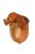 Makk alakú polyresin madáretető mókus figurával, dekorációs kiegészítő