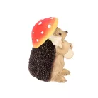 Légyölő galóca sünivel polyresin szobor, dekoráció, 11 x 10,5 x 15 cm