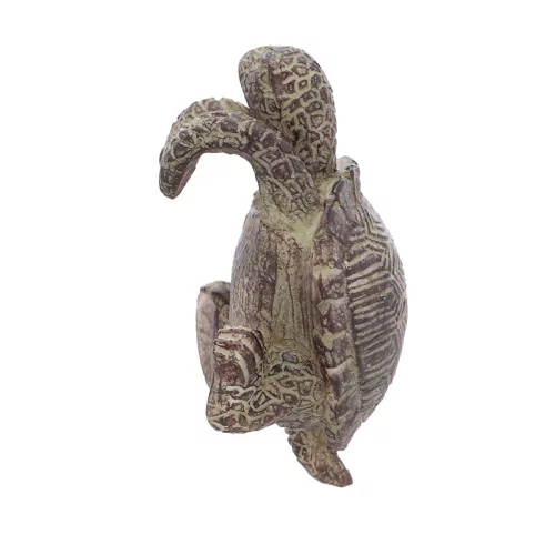 Cserépre akasztható teknős polyresin szobor, dekoráció, 6 x 4 x 8,5 cm