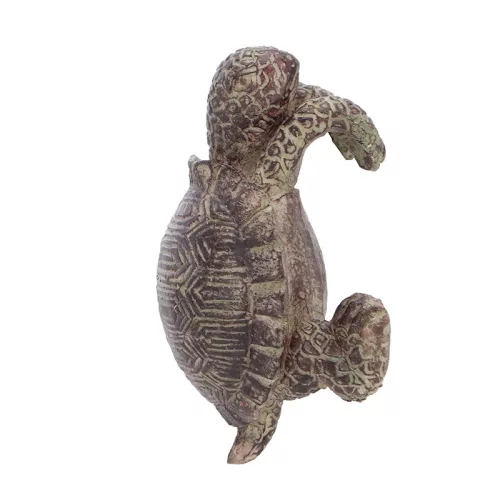 Cserépre akasztható teknős polyresin szobor, dekoráció, 6 x 4 x 8,5 cm