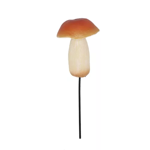 Leszúrható vargánya gomba polyresin szobor, dekoráció,  6 x 6,5 x 19 cm