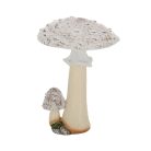 Őzlábgomba polyresin szobor, dekráció, 9 x 9 x 13 cm