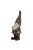 Álló kerti törpe polyresin szobor, S, barna sapkás, kültéri és beltéri dekorációs kiegészítő