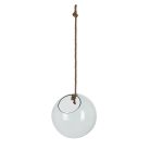 Felakasztható virágtartó üveggömb, 20 cm átmérőjű