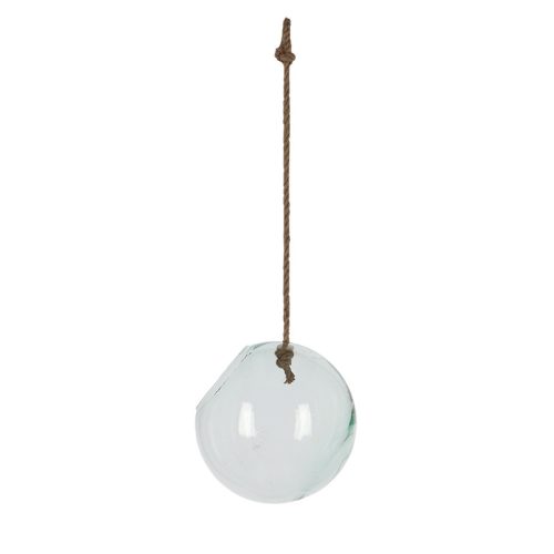 Felakasztható virágtartó üveggömb, 20 cm átmérőjű