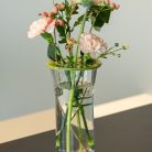 Kerámia virágrendező korong, zöld, 12,5 cm átmérőjű