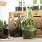Henger alakú florárium parafa tetővel, 5 literes