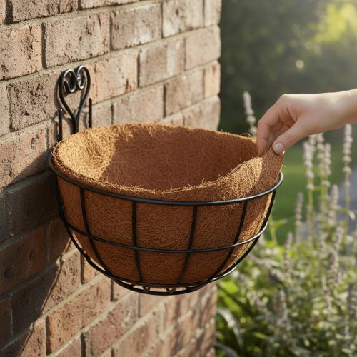 Kókuszrost betét, 25 cm átmérőjű virágkosárhoz