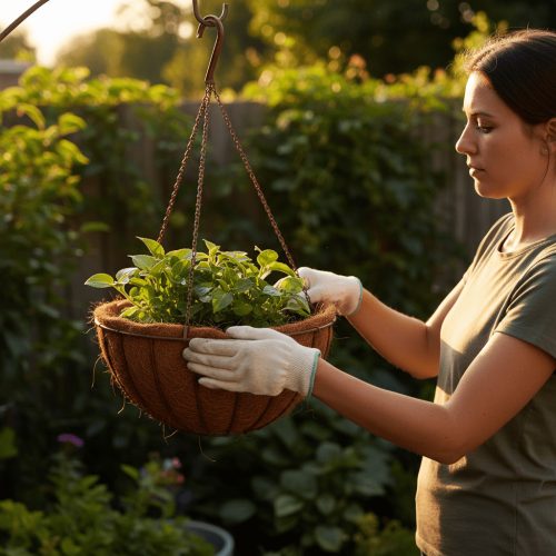 Kókuszrost betét, 35 cm átmérőjű virágkosárhoz