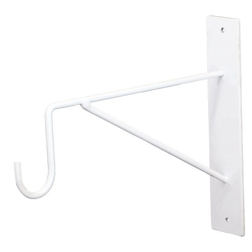 Klasszikus virágtartó konzol, fehér, 25 cm 