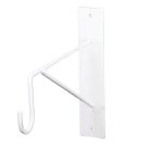 Klasszikus virágtartó konzol, fehér, 25 cm 