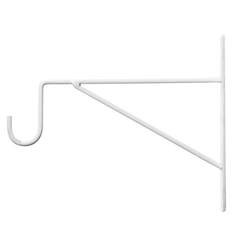 Klasszikus virágtartó konzol, fehér, 25 cm 