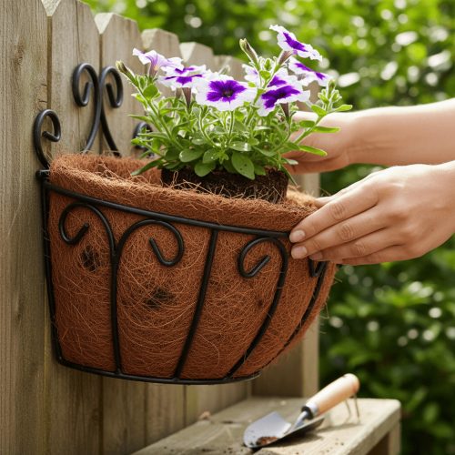 Kókuszrost betét virágtartókhoz, 25 cm átmérőjű