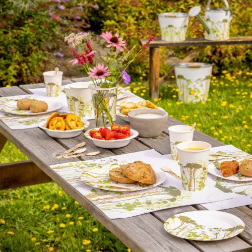 Mezei virág mintás papír tányéralátét, 40 db-os