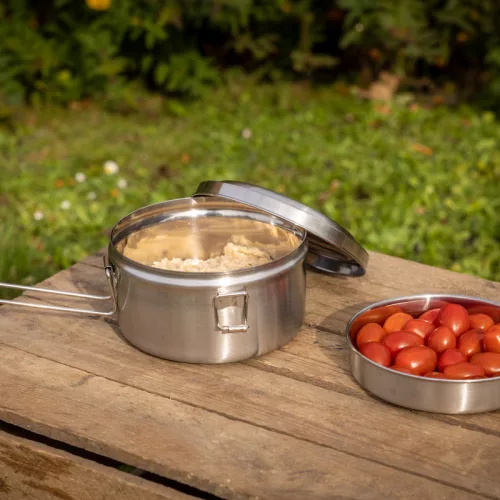 Rozsdamentes acél ételhordó, 25 cm átmérőjű