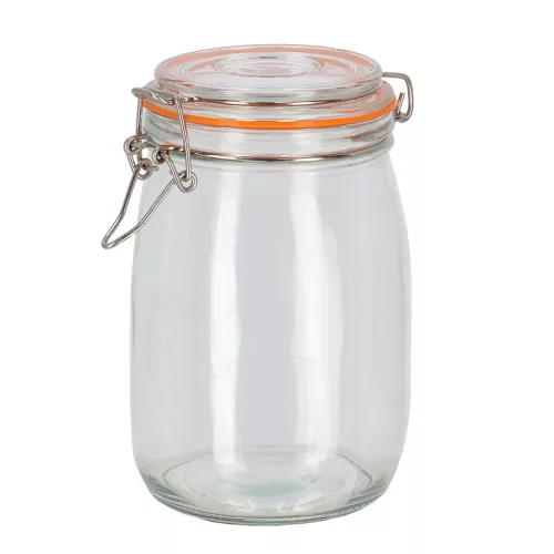 Csatos tároló üveg, 1 literes