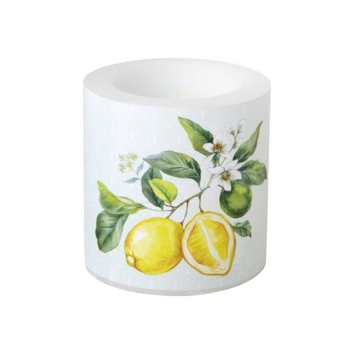 Citrom mintás hangulatgyertya, 10,5 cm