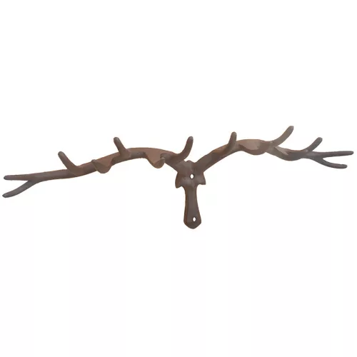 Öntöttvas szarvasagancs akasztó, 64 cm