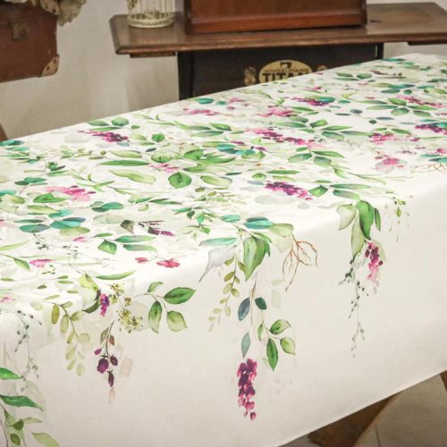 Celia virág mintás pamut asztalterítő, 137 x 180 cm