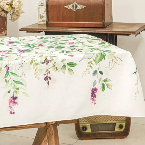 Celia virág mintás pamut asztalterítő, 137 x 180 cm