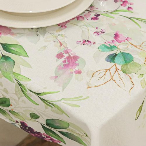 Celia virág mintás pamut asztalterítő, 137 x 180 cm