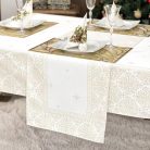 Barokk mintás pamut asztali futó, arany lurexes, 44 x 140 cm