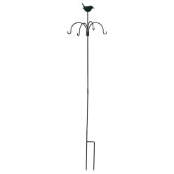   Fém leszúrható madáretető állvány akasztókkal, 149 cm