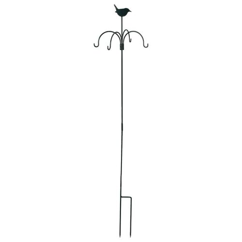 Fém leszúrható madáretető állvány akasztókkal, 149 cm