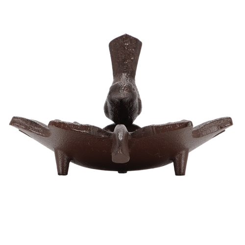 Öntöttvas levél alakú madáretető tál