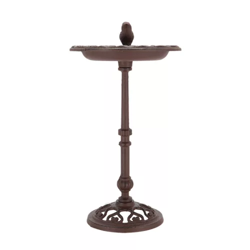Öntöttvas álló madáritató és -etető, 38 cm