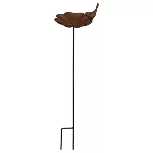 Leszúrható öntöttvas madáretető és itató, 80 cm