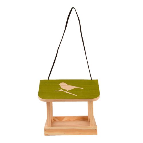 Felakasztható madáretető, két kismadár sziluettel