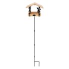 Leszúrható madáretető, lézervágott madár mintával, 131 cm
