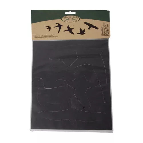 Madárriasztó, madár sziluett ablakmatrica a madarak épségéért