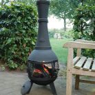 Öntöttvas teraszfűtő kályha ráccsal, 120 cm