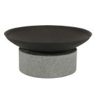 Öntöttvas tűzrakó tál terrazzo gránit gyűrűn, 59 cm átmérőjű