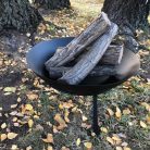 Fém tűzrakó tál állvánnyal, 50 cm átmérőjű