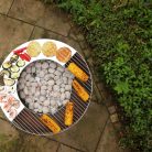 Fém grillrács és tárcsa, 62 cm átmérőjű