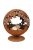 Rusztikus stílusú tűzrakó gömb, levél mintával, 58 cm átmérőjű