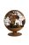 Rusztikus stílusú tűzrakó gömb földgömb mintával, 57,5 cm átmérőjű
