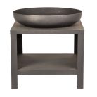 Tűzrakó, tűzifa tárolóval, M, 60 cm, fekete