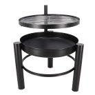 BBQ tűzrakó tál grillráccsal, 66 cm átmérőjű